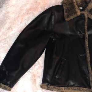 Black jacket with fur